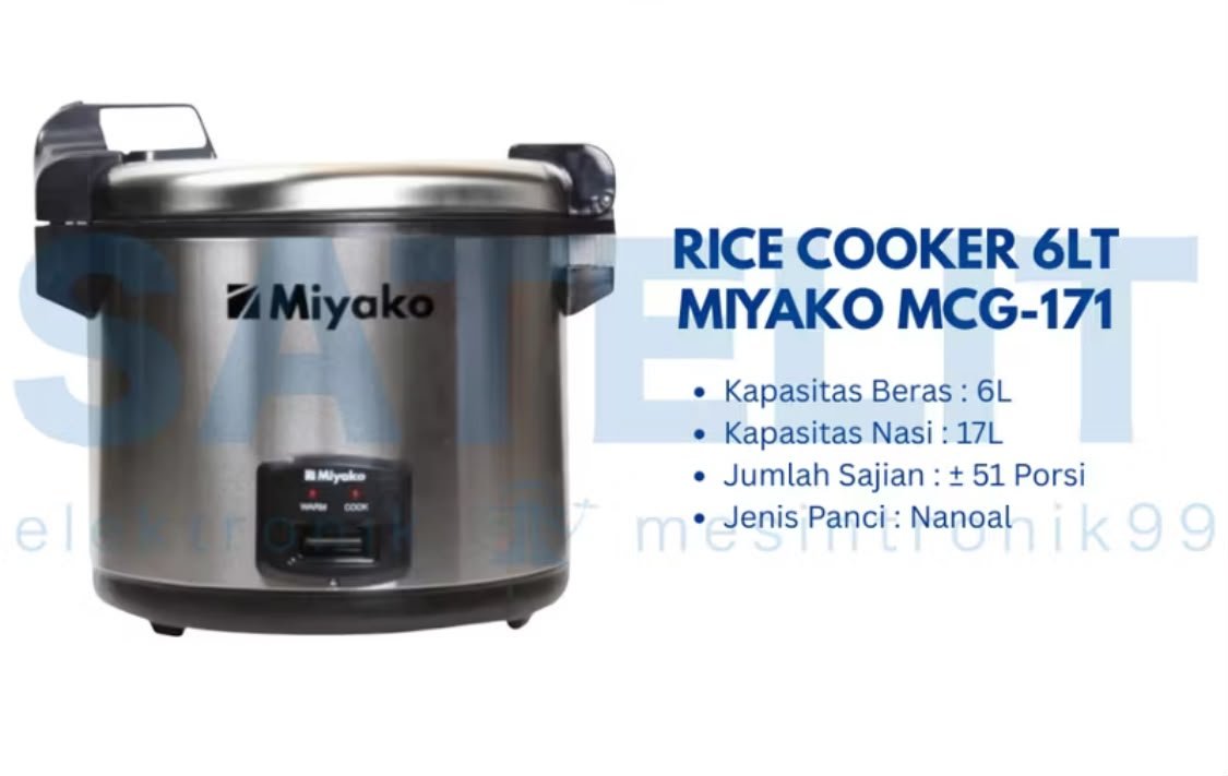 RICE COOKER MIYAKO MCG-171 6 LITER