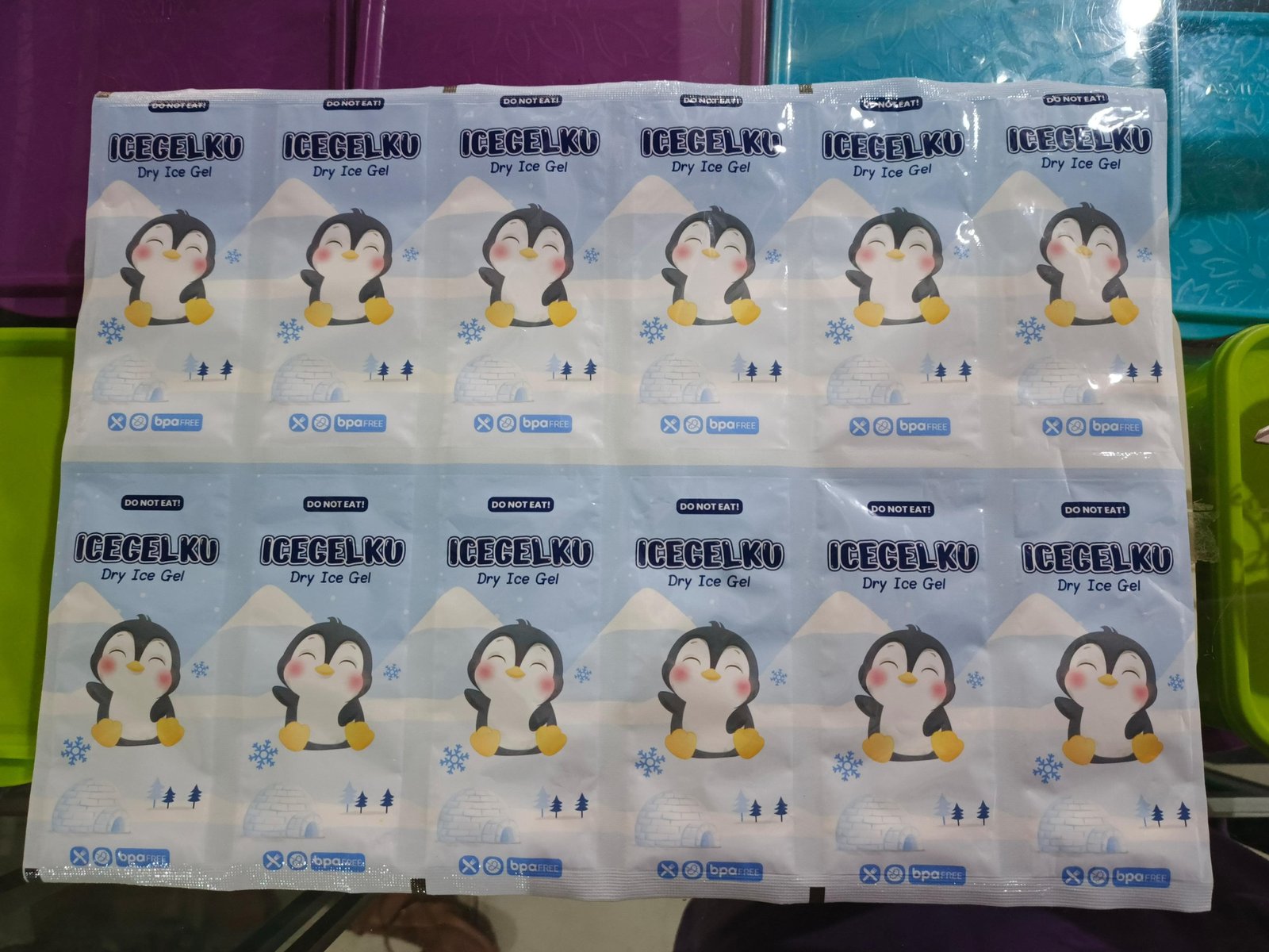 ICE GELKU DRY ICE SATU LEMBAR ISI 12 PCS