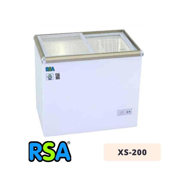FREEZER 200 LITER RSA PINTU KACA SLIDING